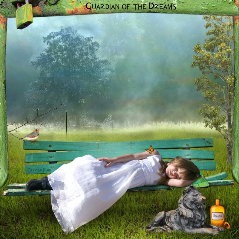 Girl Sleeping on Bench