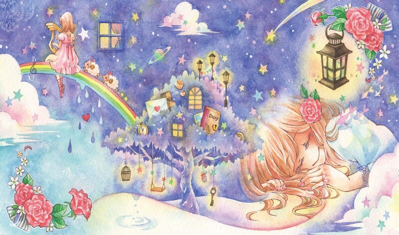 Girl Sleeping on Cloud