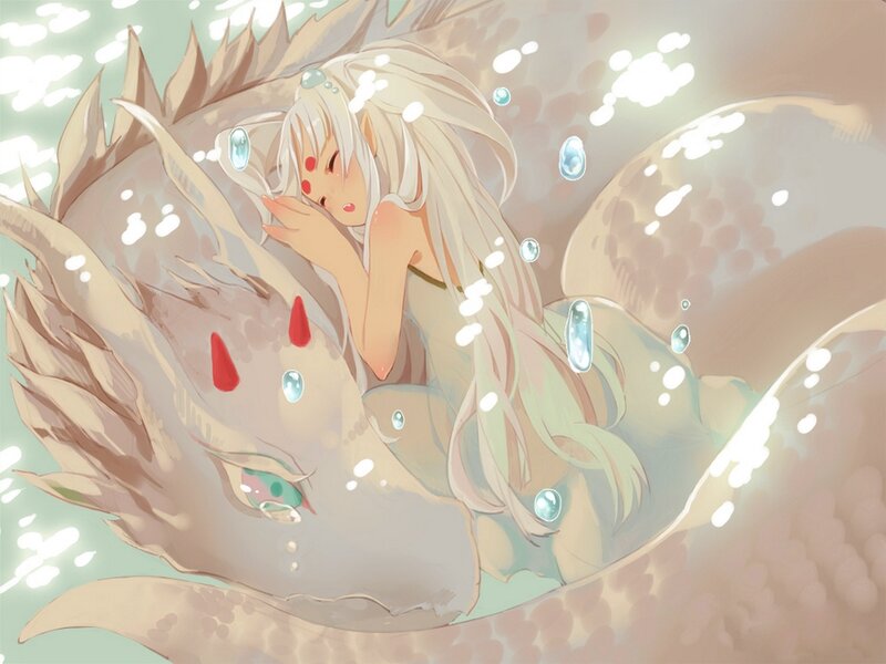 Girl Sleeping on Dragon