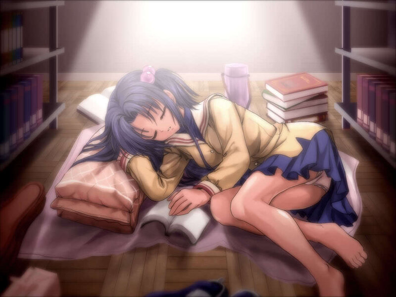 Girl sleeping on floor