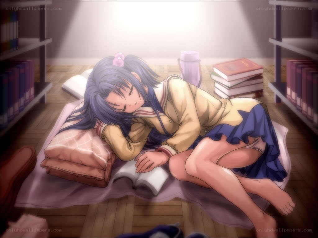 Girl sleeping on floor