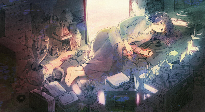 Girl Sleeping on Floor — Purple