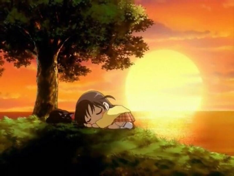 Girl Sleeping under Tree