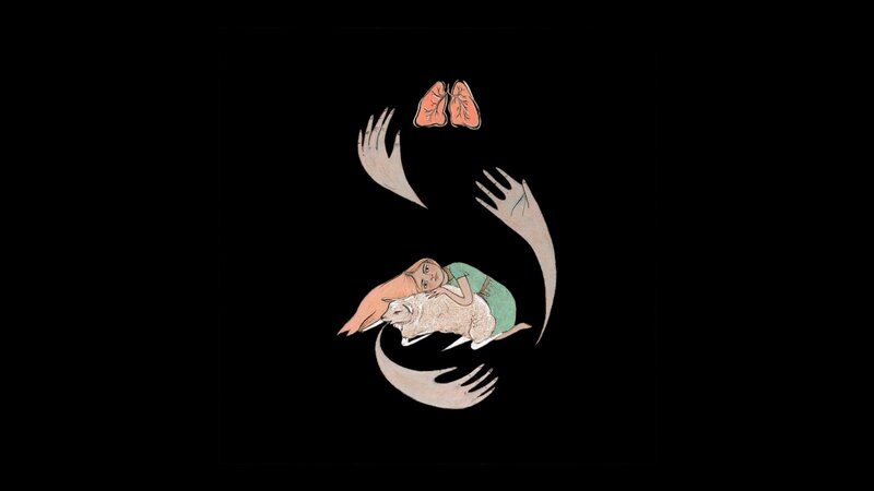 Girl Sleeping with Animal — Black
