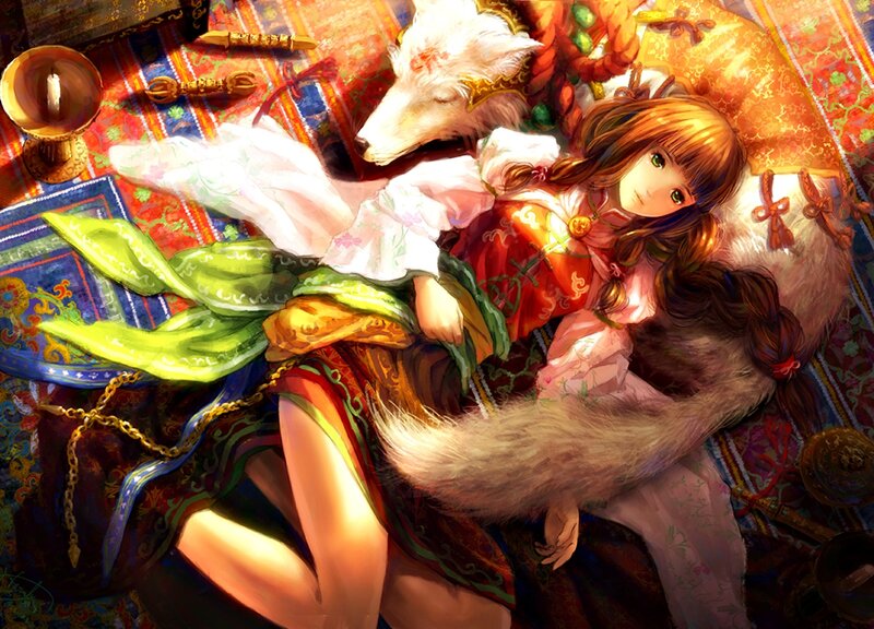 Girl Sleeping with Fox