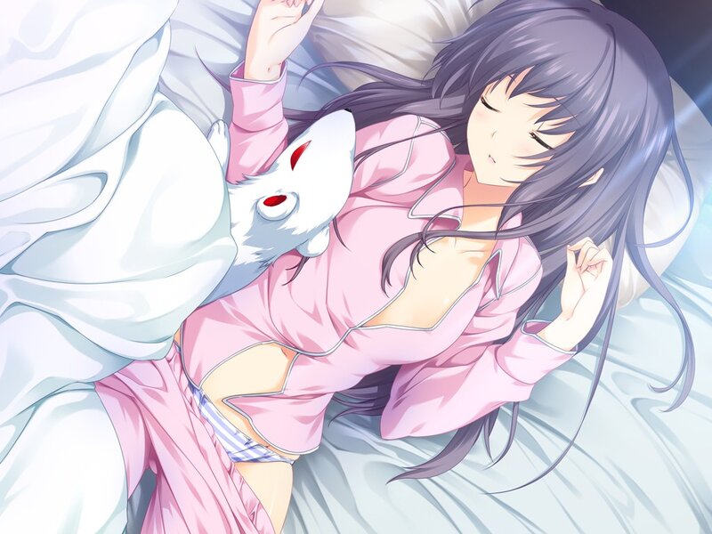 Girl sleeping with plush toy