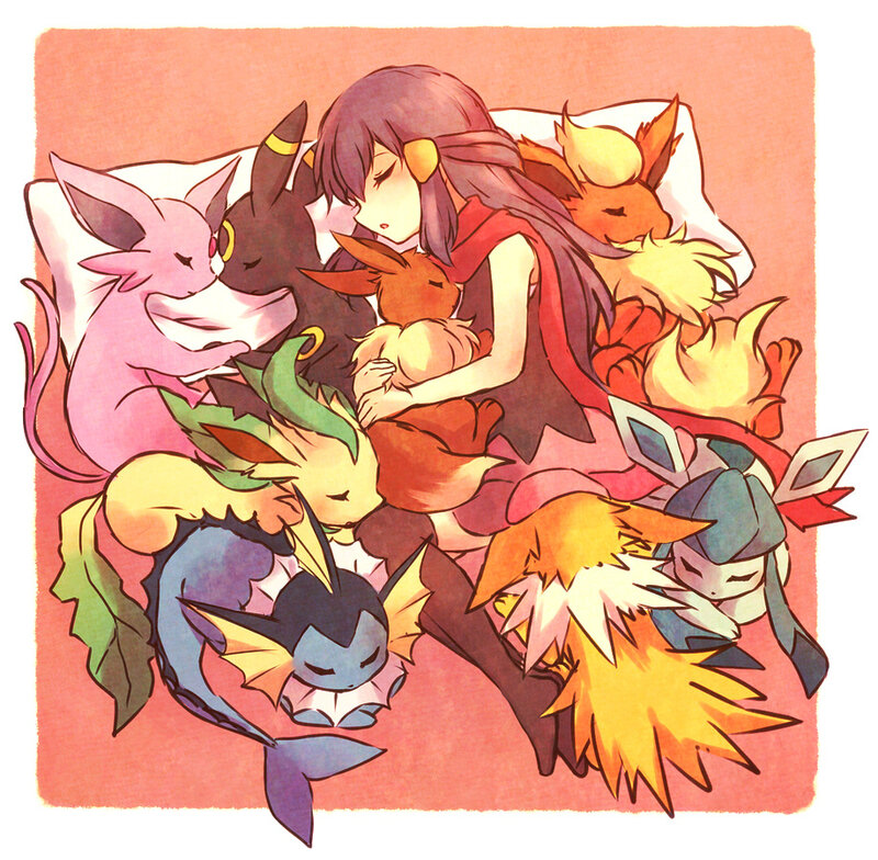 Girl Sleeping with Pokémon