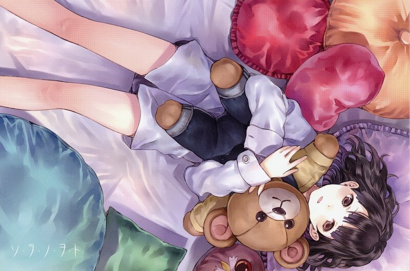 Girl sleeping with teddy bear