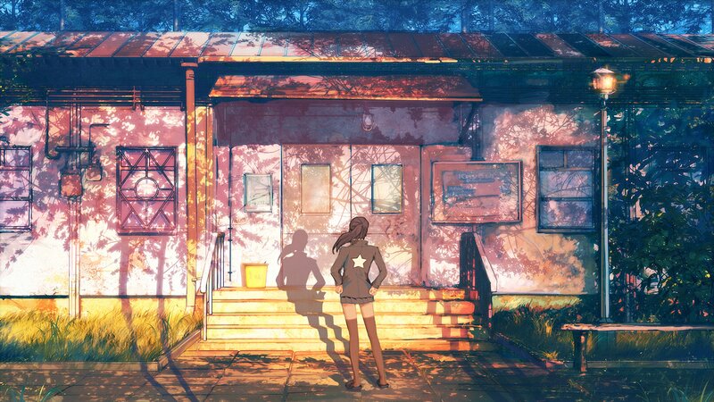 Girl Standing at Building