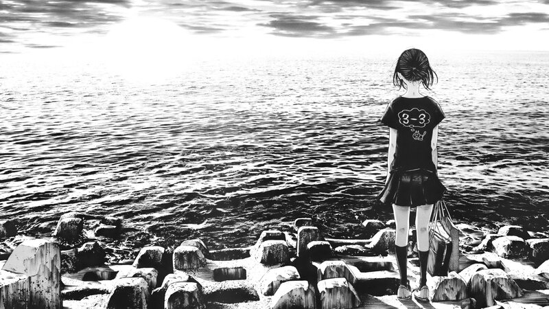 Girl Standing on Rocks