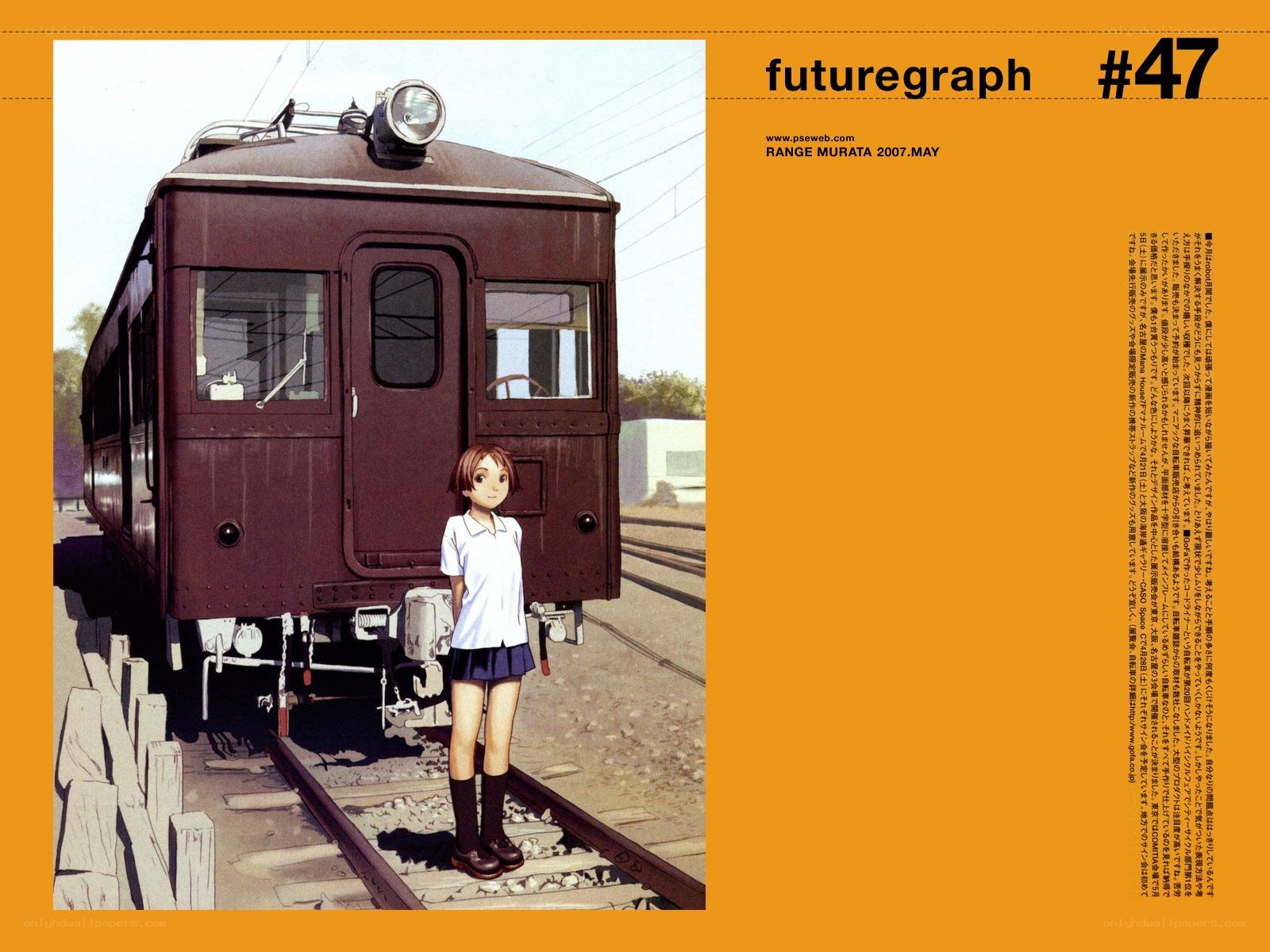 Girl standing on train tracks