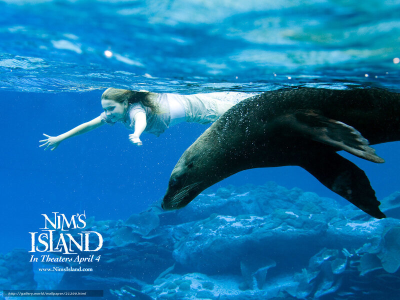 girl swimming with sea lion
