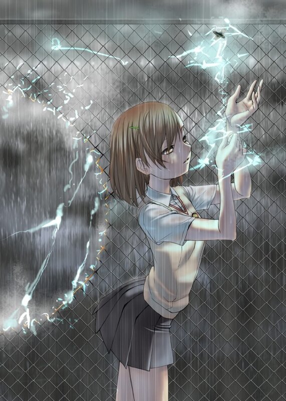 girl touching electric fence