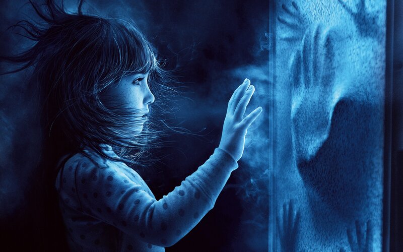 Girl Touching Glass