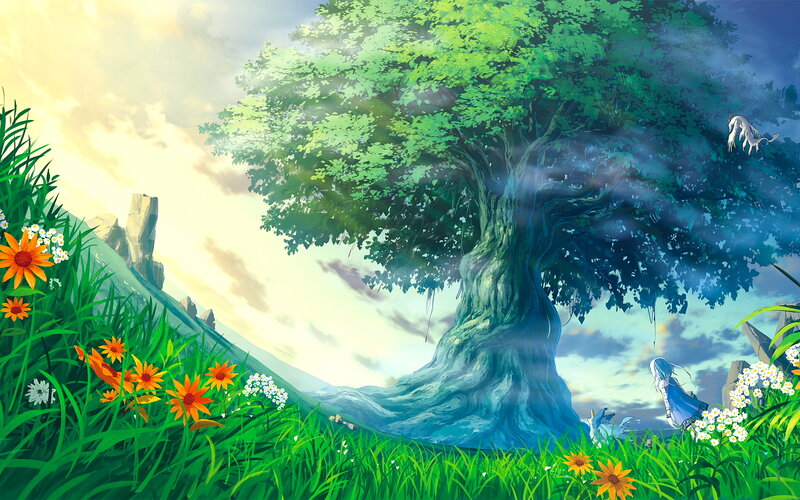 Girl under a Tree
