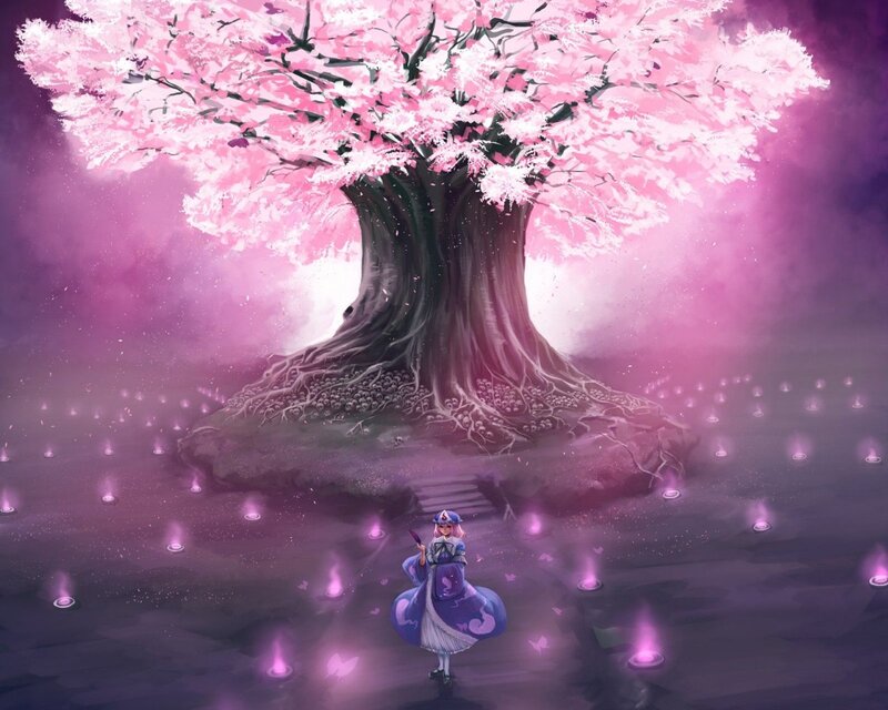 Girl under Cherry Tree