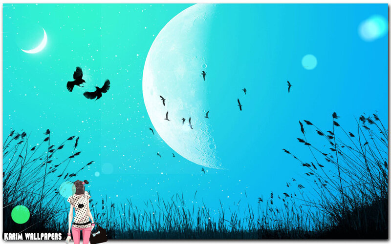 Girl under Moonlight