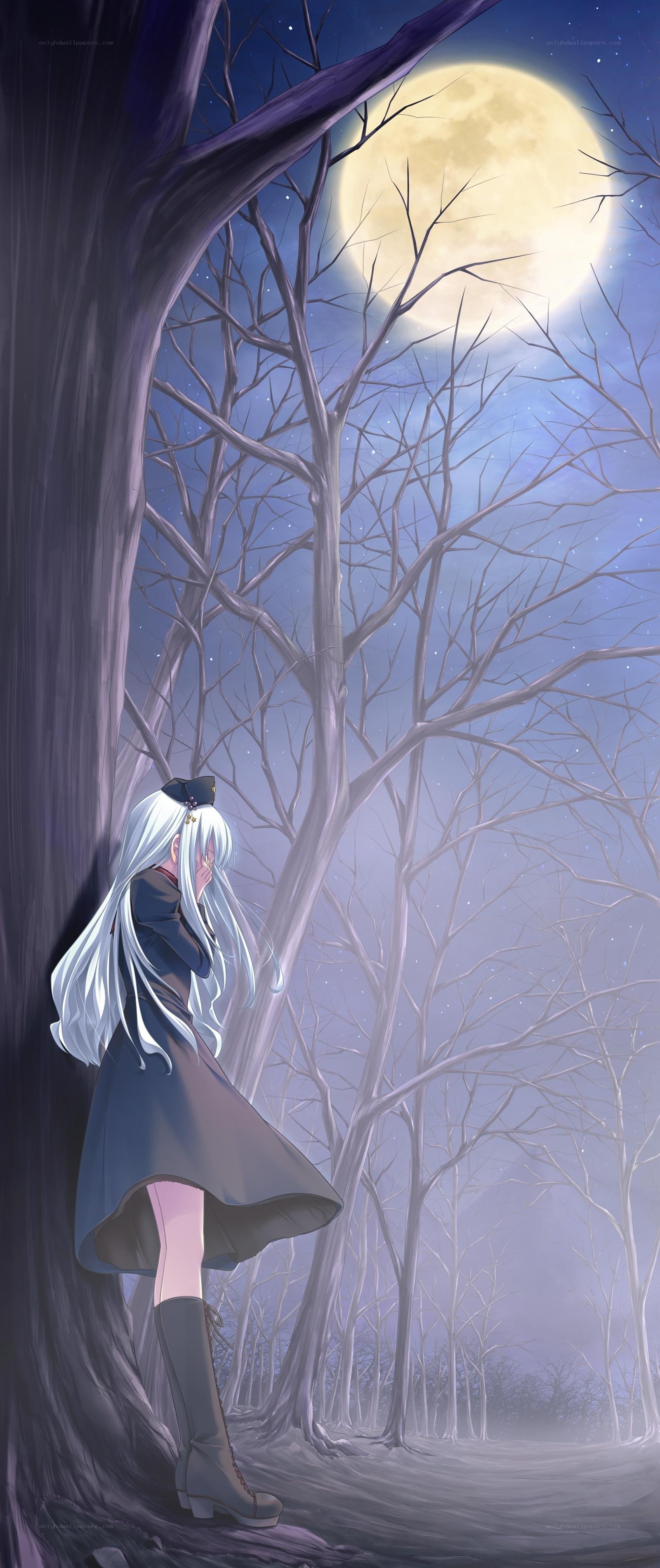 girl under the moonlight