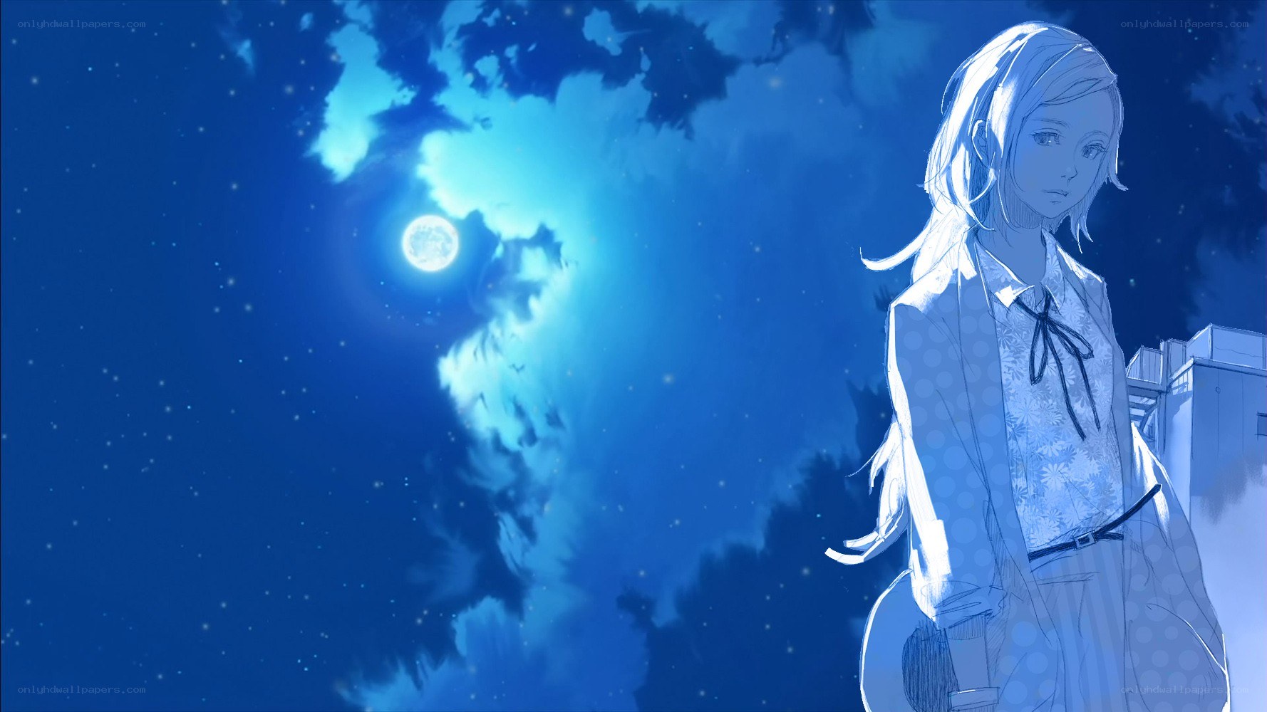 girl under the moonlight