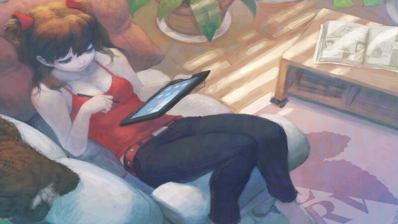 Girl Using Tablet