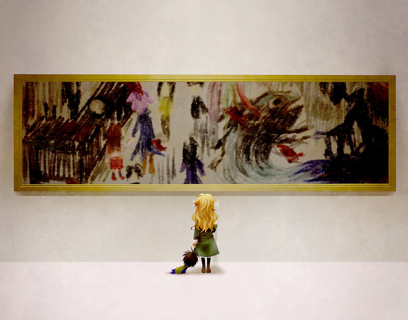 Girl Viewing Artwork