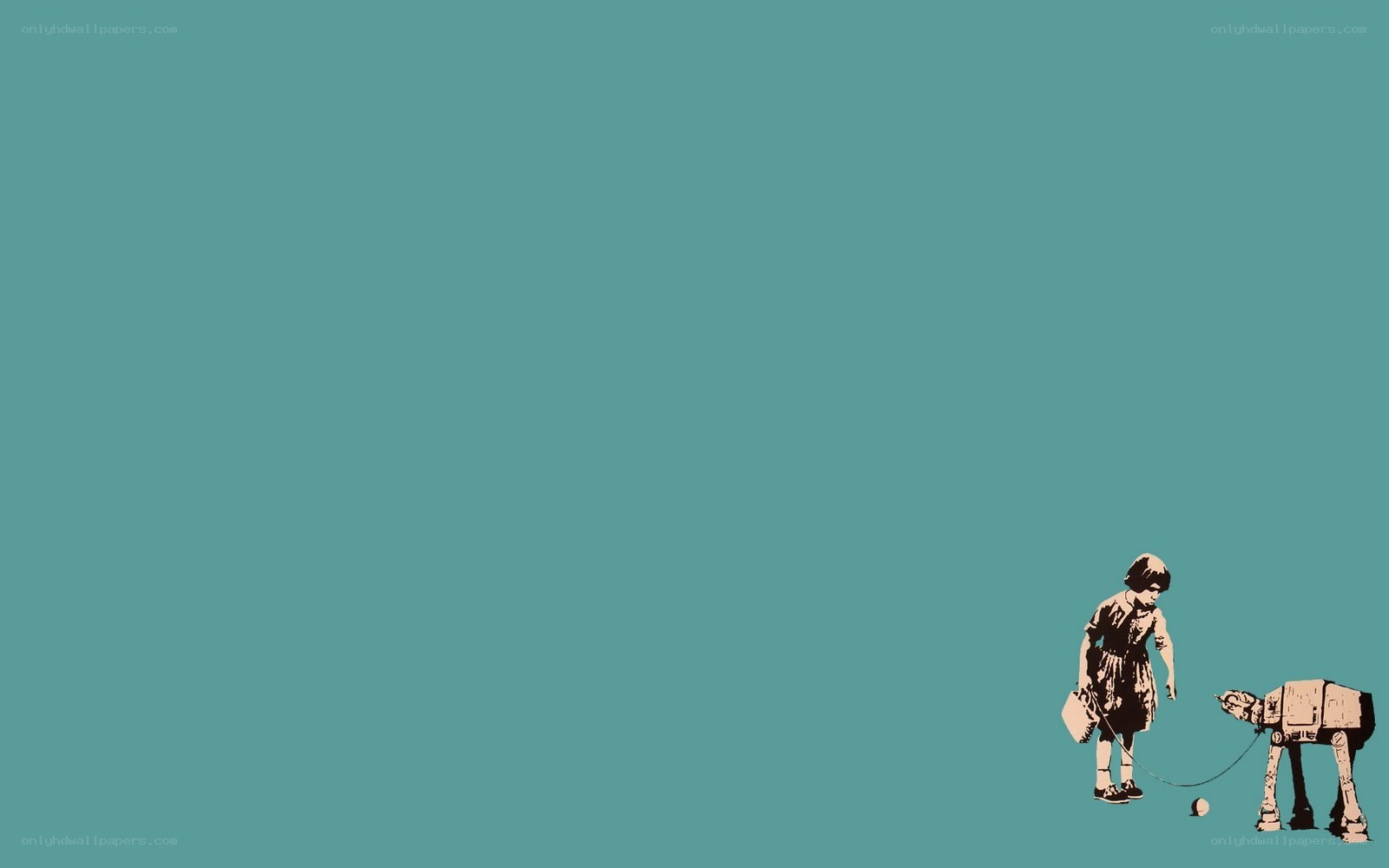 Girl walking AT-AT