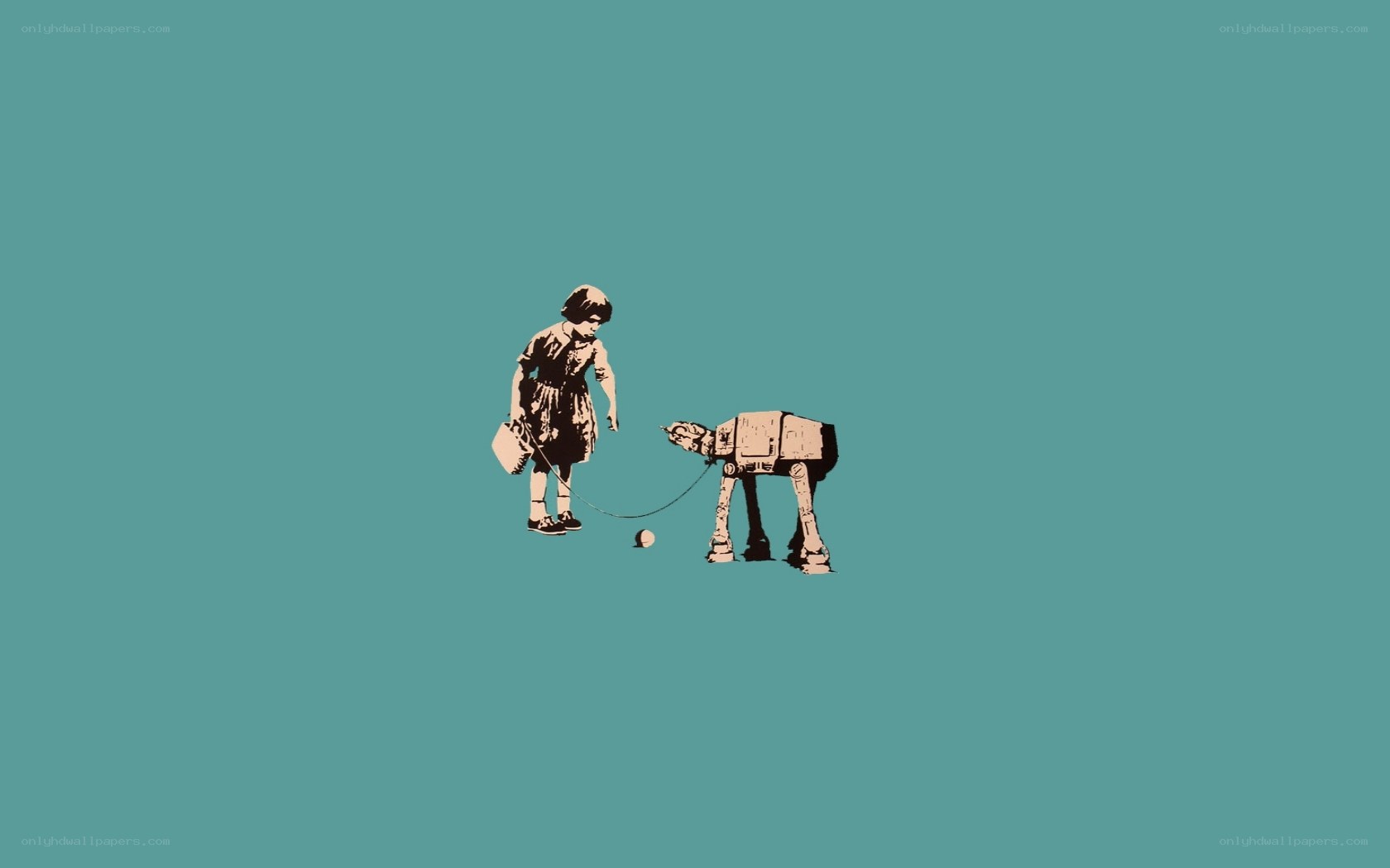 Girl walking AT-AT