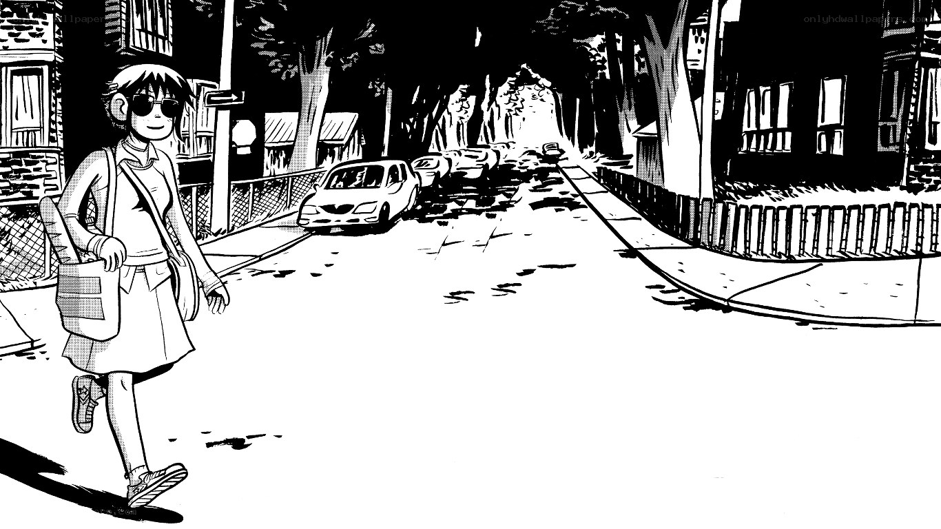 girl walking on a street