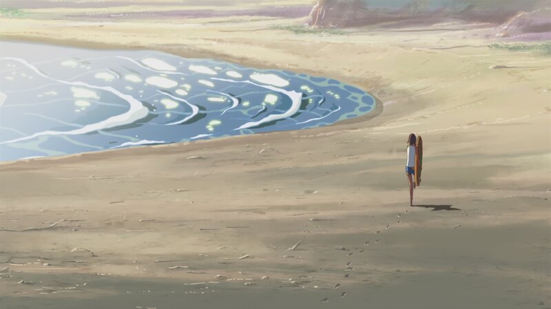 girl walking on beach with surfboard