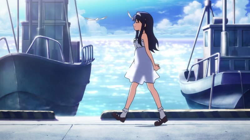 Girl Walking on Dock