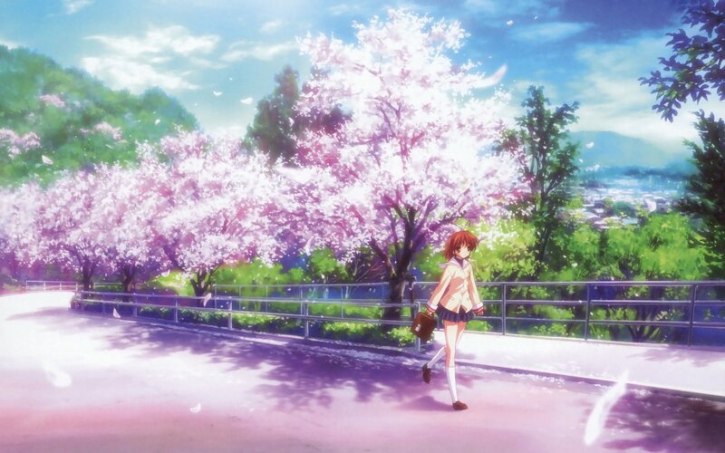 Girl Walking on Path — Pink