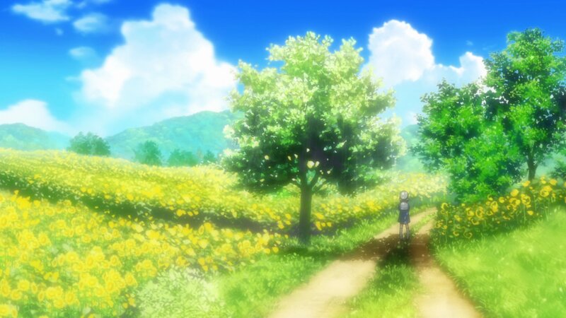 Girl Walking on Path — Yellow, Serene