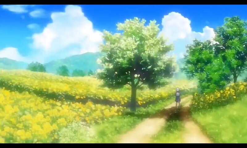 Girl Walking on Path — Yellow