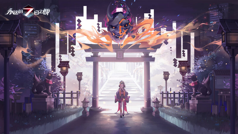 Girl Walking Through Torii Gate
