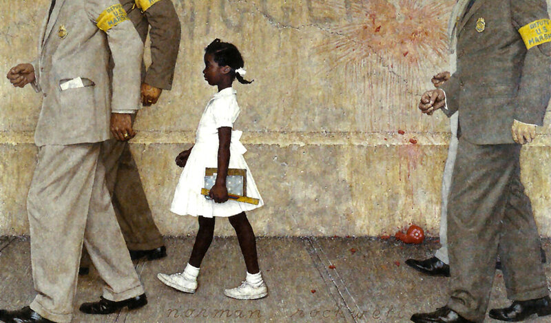 Girl Walking with Marshals