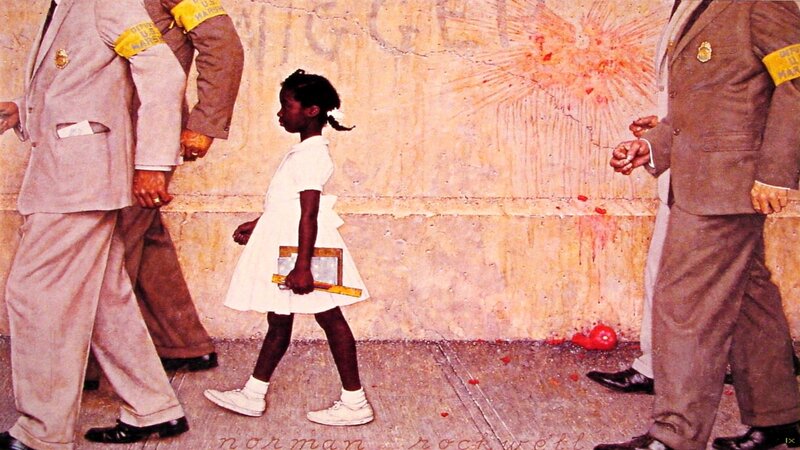 Girl Walking with Men