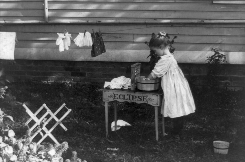 Girl Washing Clothes