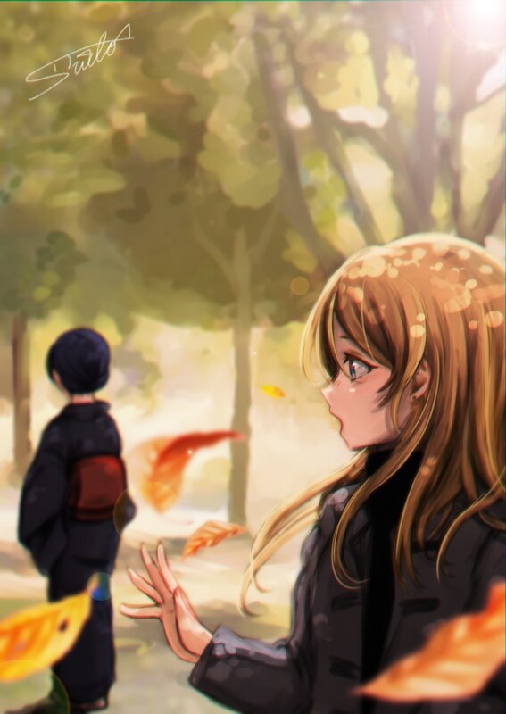 Girl Watching Boy Walk Away