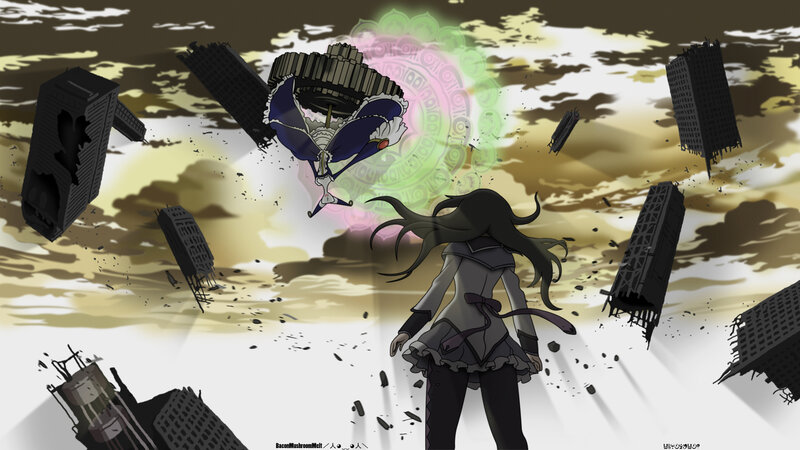 Girl Watching City Destruction