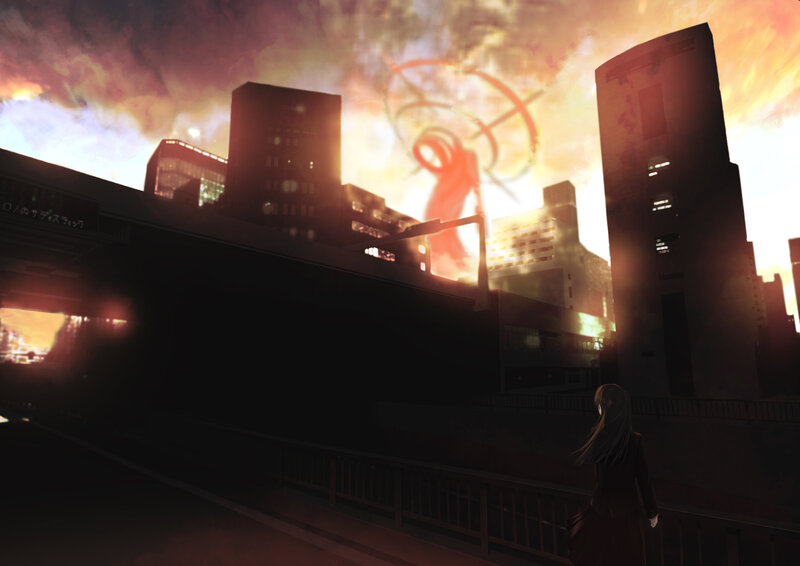 Girl Watching City Explosion