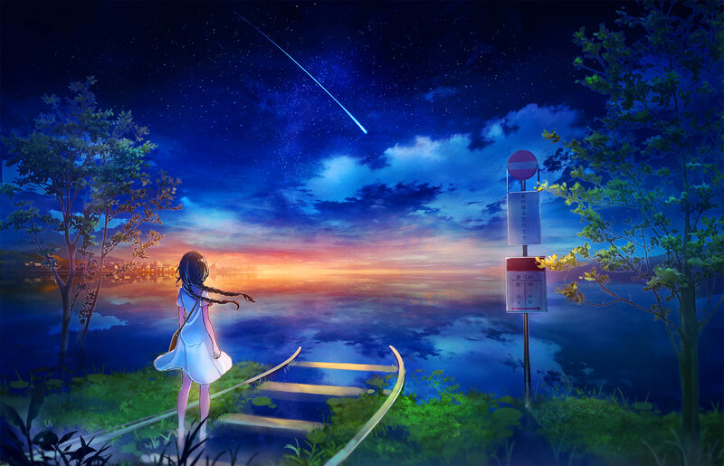 Girl Watching Meteor