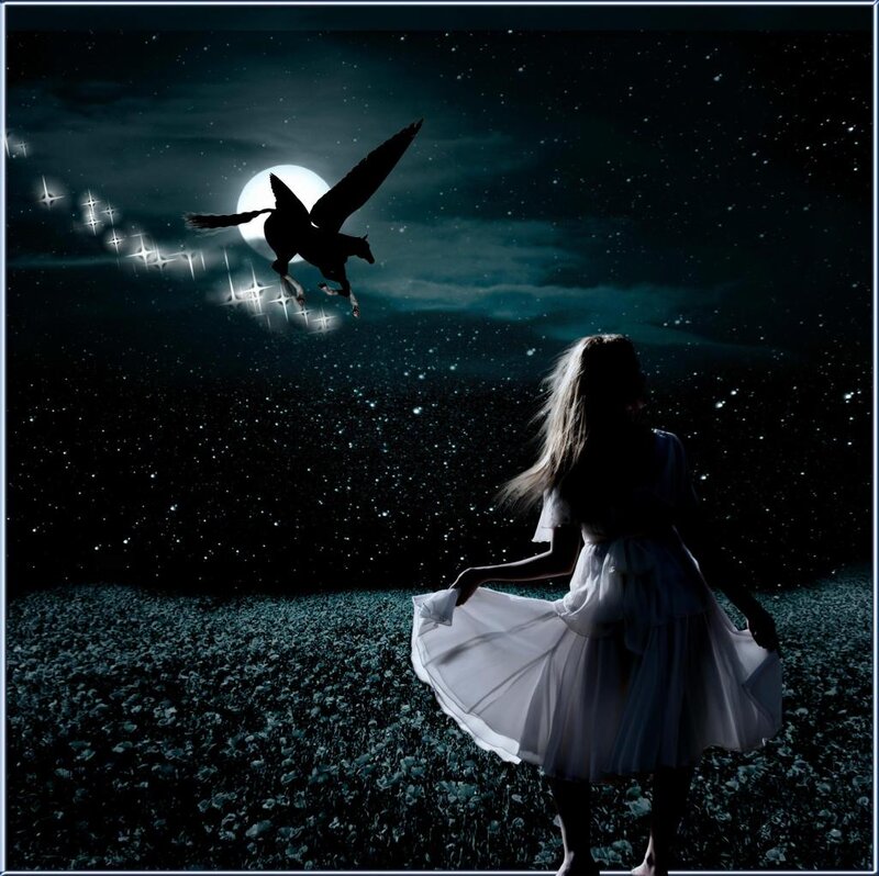 Girl Watching Pegasus