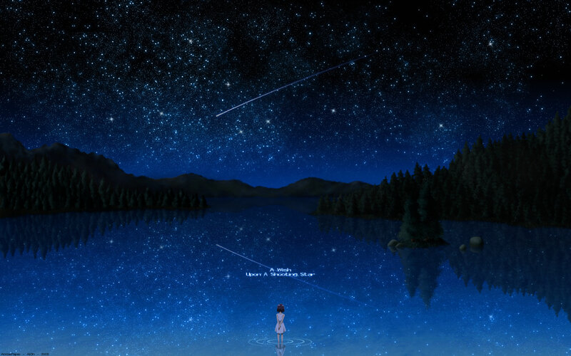 Girl Watching Shooting Star