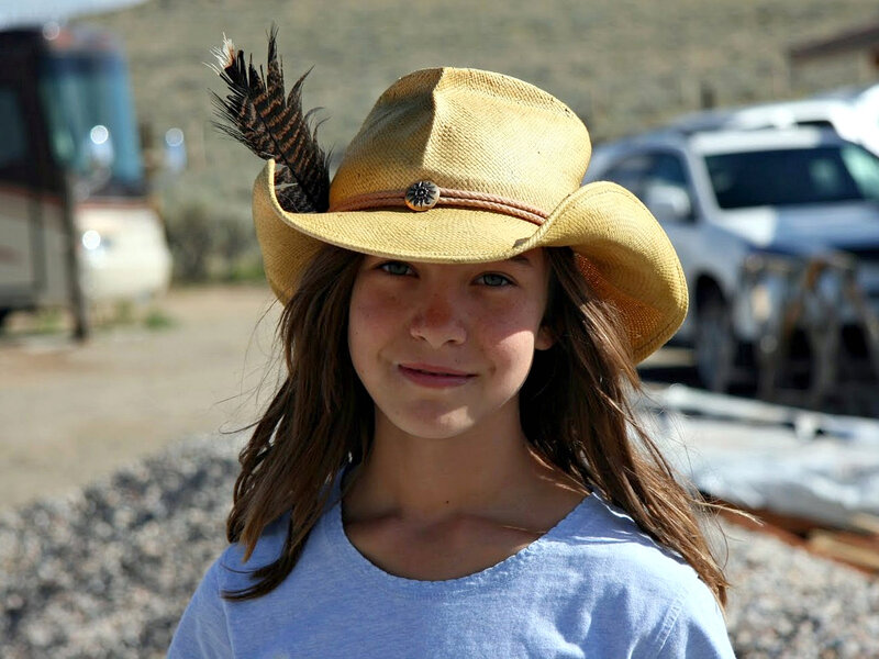 Girl Wearing Cowboy Hat