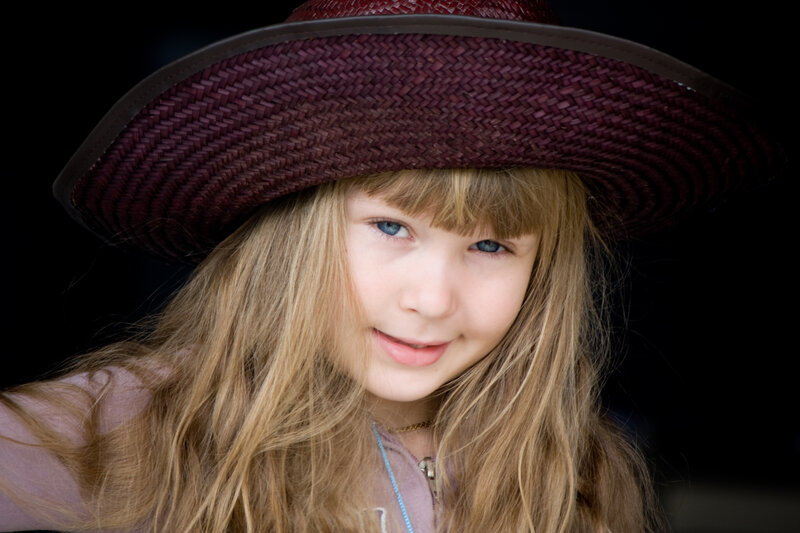 Girl Wearing Hat — Brown