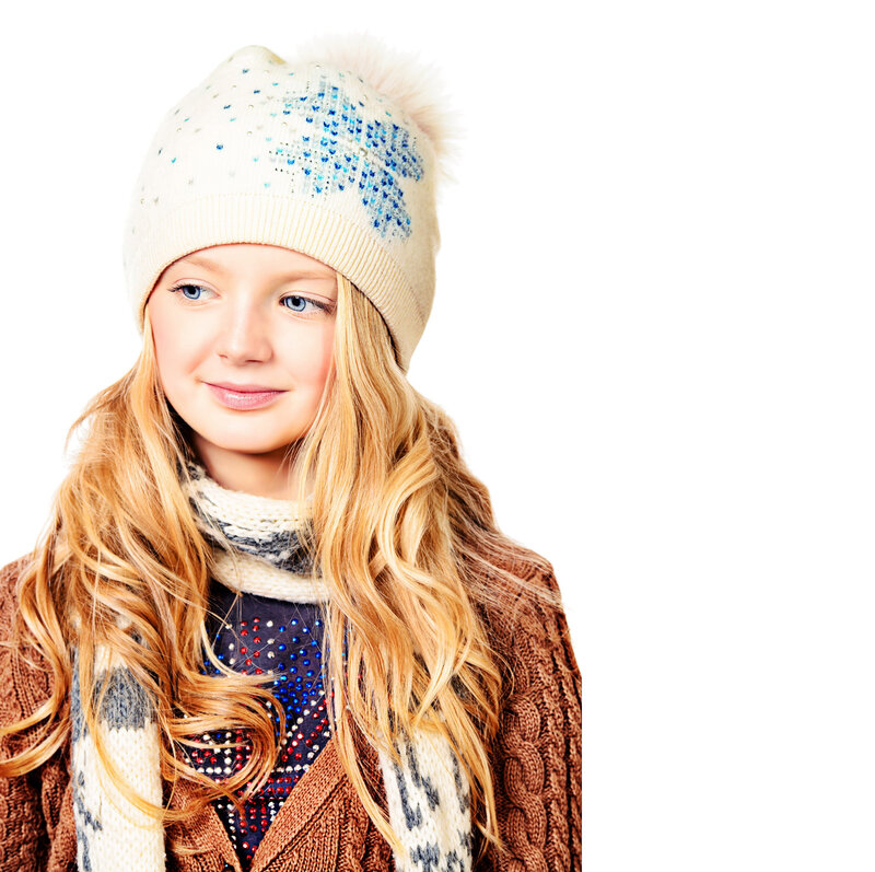 Girl Wearing Winter Hat