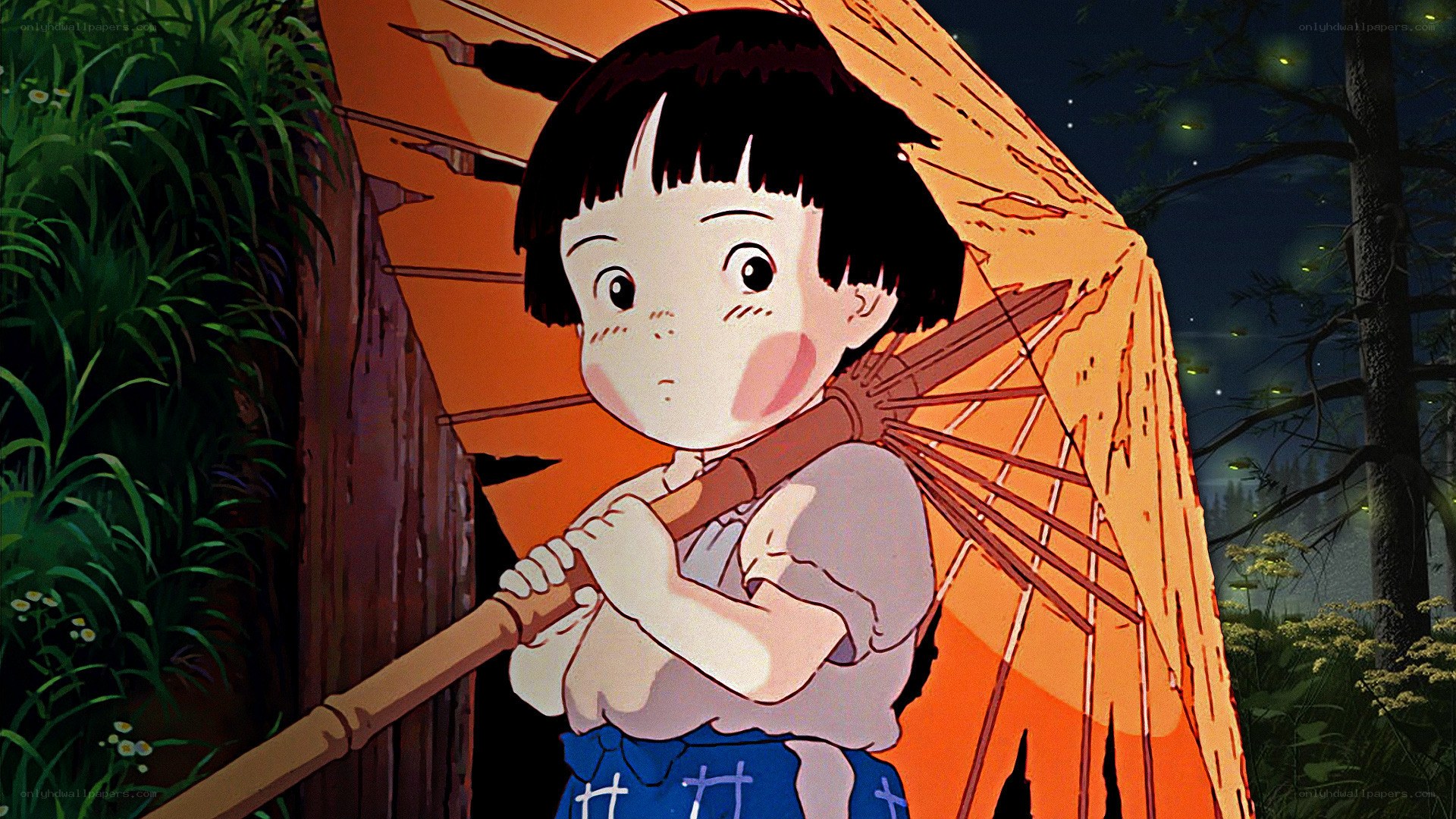 Girl with a broken umbrella