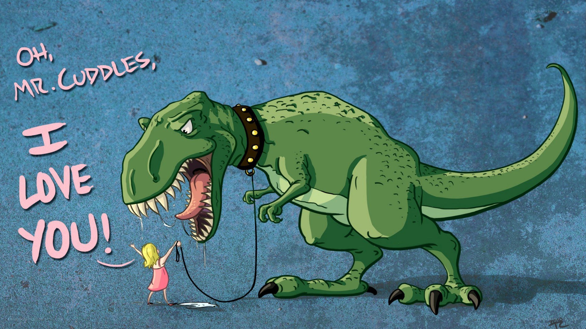 Girl with a dinosaur
