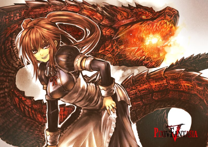 girl with a dragon
