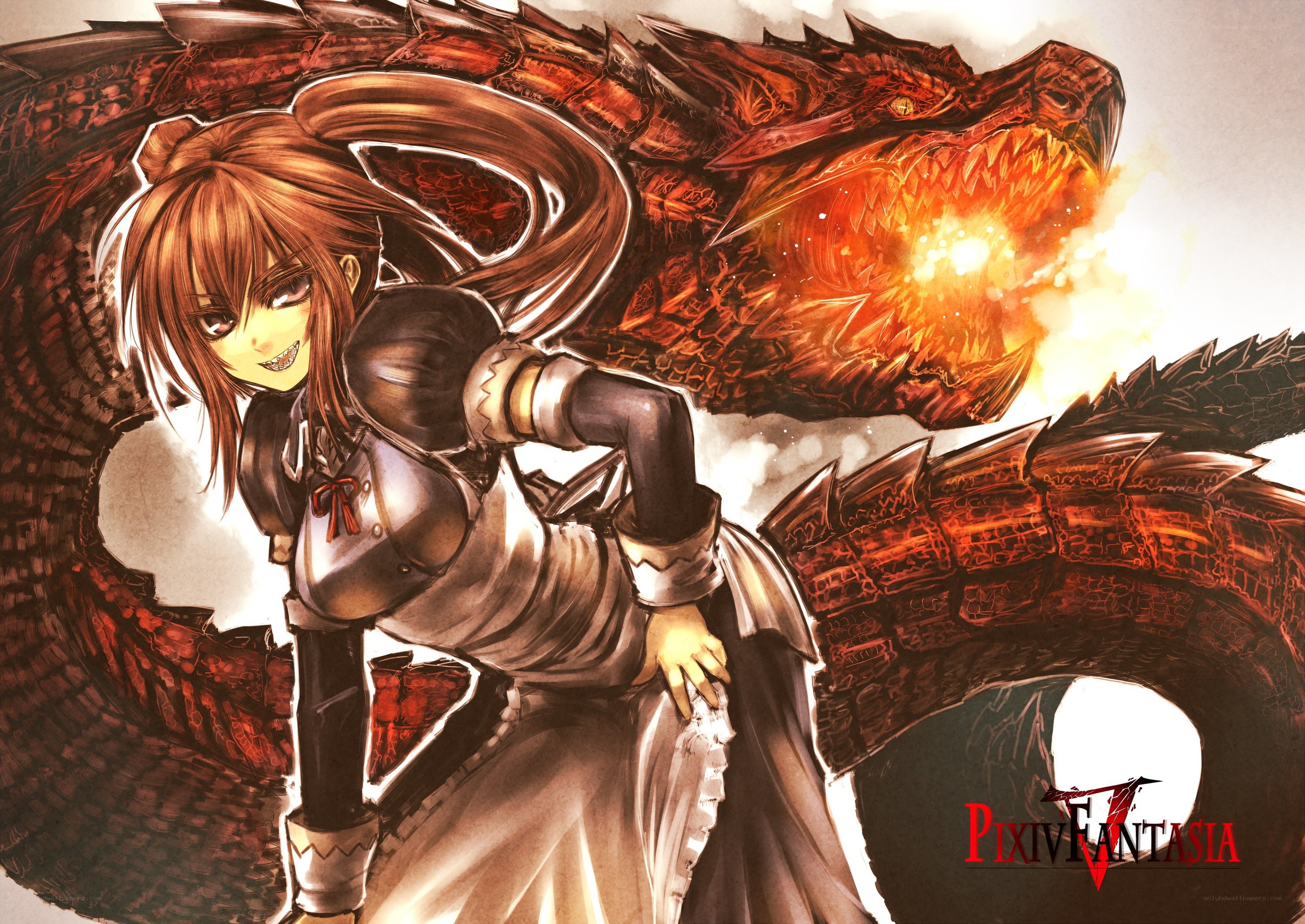 girl with a dragon